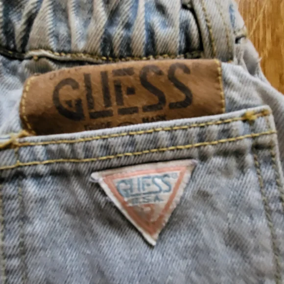 Vintage Baby Guess Light Wash Blue Jeans Size 4 Years - Picture 3 of 9